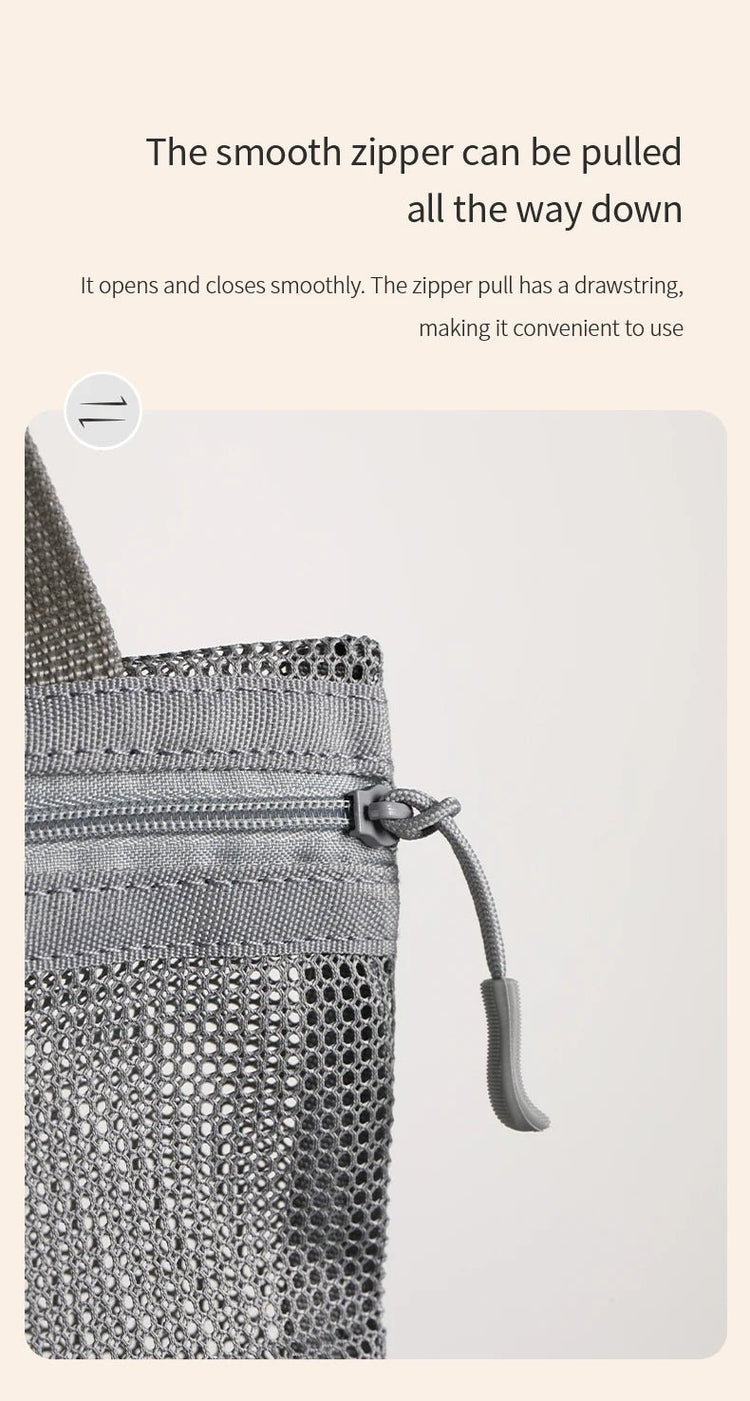 23x26cm Portable Toiletry Bag with Handy Handle Large Capacity Mesh Toiletry Storage Bag Makeup Bag for Business Trips Travel - VELORA LABS