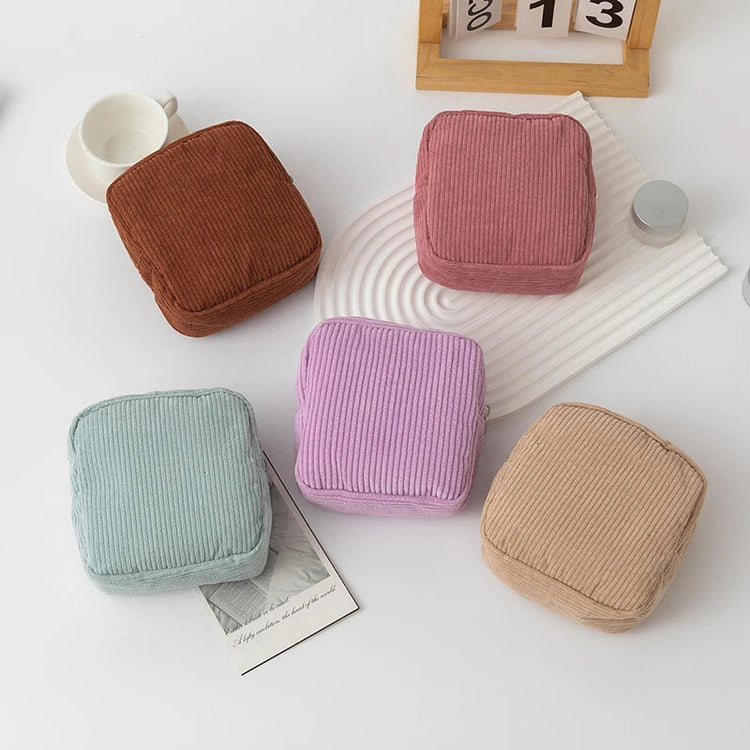 Toiletry Bag Sanitary Pad Pouch Small Makeup Bag Cosmetic Storage Pouch Women Pad Pouch Cute Cable Case VELORA LABS