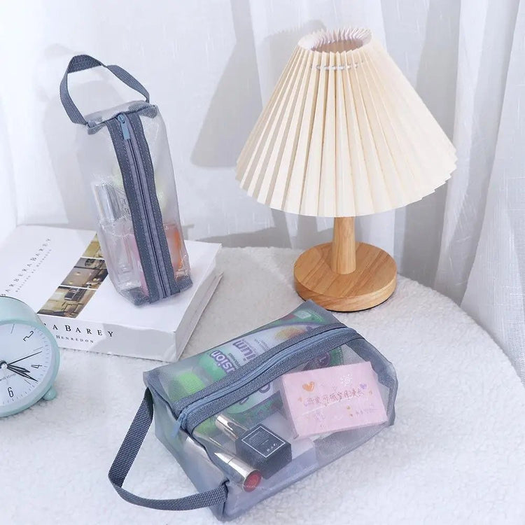 Handbag Large Capacity Toiletry Bag Transparent Women Cosmetic Bag Korean Storage Bag Zipper Makeup Bag Skin Care Storage Bag - VELORA LABS