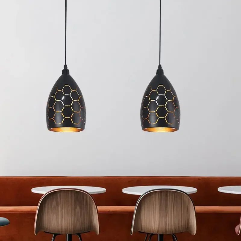 Modern LED pendant light iron Hollow metal cage pendant lamp living room restaurant shop bar fixture decoration - VELORA LABS