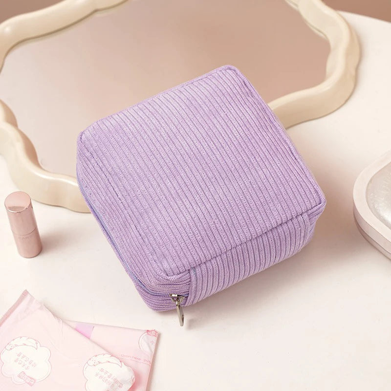 Toiletry Bag Sanitary Pad Pouch Small Makeup Bag Cosmetic Storage Pouch Women Pad Pouch Cute Cable Case VELORA LABS