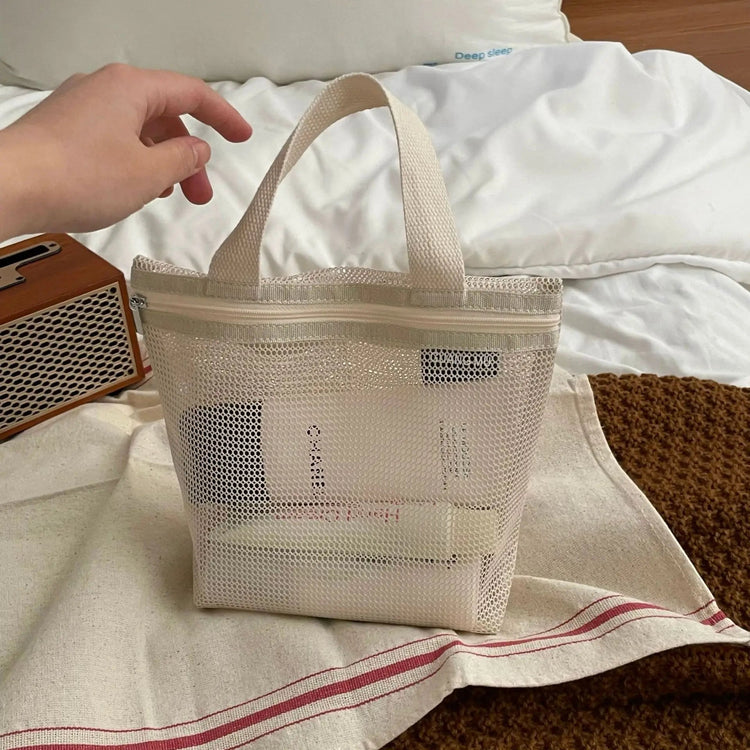 Makeup Toiletry Storage Bags Mesh Handbags Portable Travel Washing Body Shower Tools Organizer Hanging Cosmetic Organizer Pouch - VELORA LABS