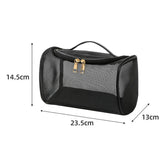 Toiletry Bag Travel Storage Cosmetic Pouch Tote Mesh Makeup Bag Shower Zipper Organizer Large Capacity Case Girl Cosmetic Pouch - VELORA LABS