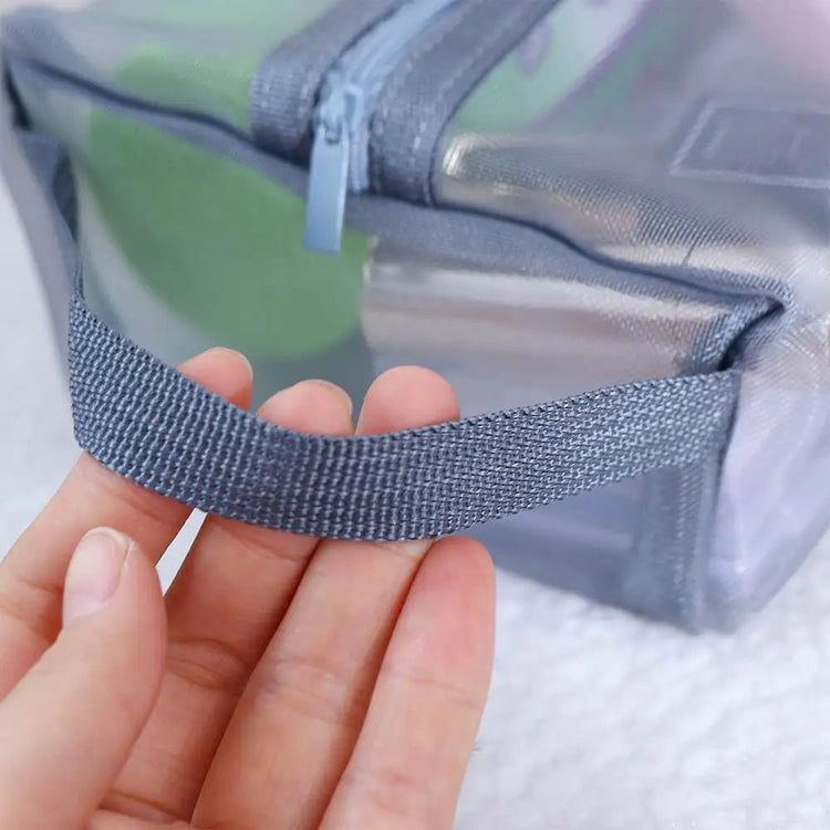 Handbag Large Capacity Toiletry Bag Transparent Women Cosmetic Bag Korean Storage Bag Zipper Makeup Bag Skin Care Storage Bag - VELORA LABS