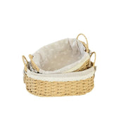 Woven Storage Baskets Kitchen Organizer Handwoven with Handles Cosmetic Box for Breakfast Fruit Bedroom Bathroom Home Decorative - VELORA LABS