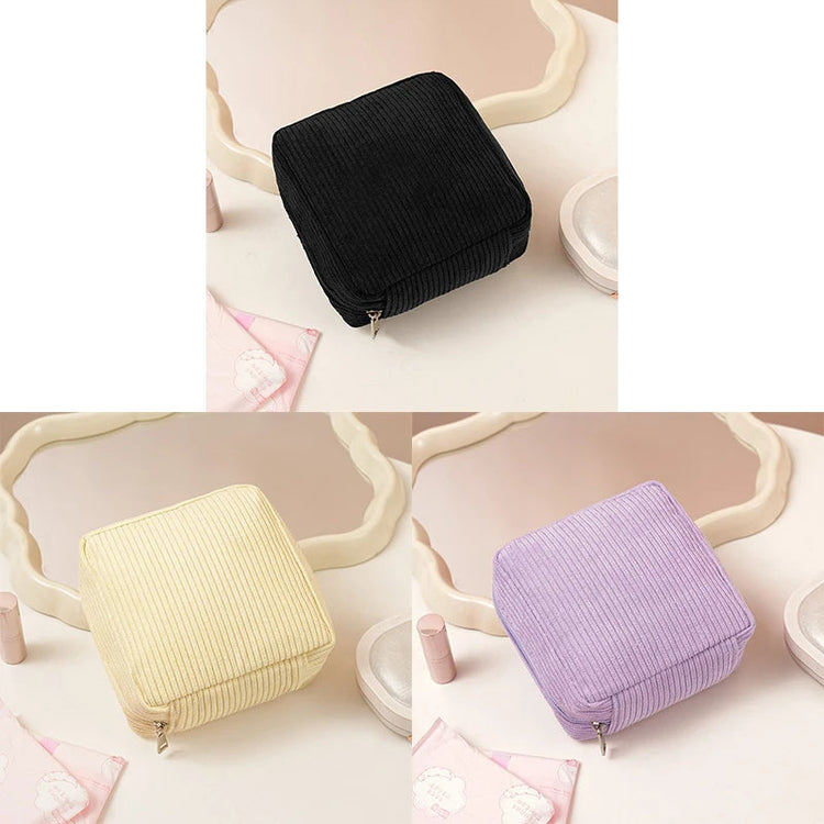Toiletry Bag Sanitary Pad Pouch Small Makeup Bag Cosmetic Storage Pouch Women Pad Pouch Cute Cable Case VELORA LABS