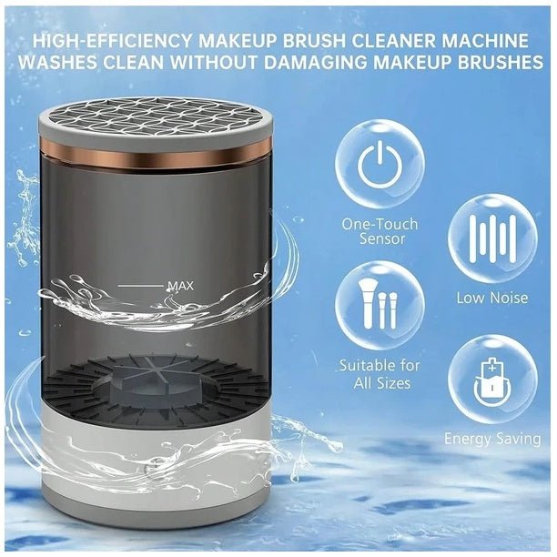 Automatic Brush Cleaner Electric Makeup Brush Cleaning Machine Fast Clean Dryer - VELORA LABS