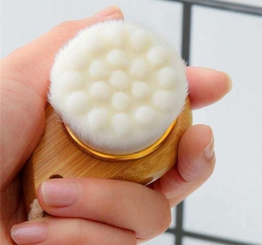 Facial Brush with Bamboo Handle - VELORA LABS